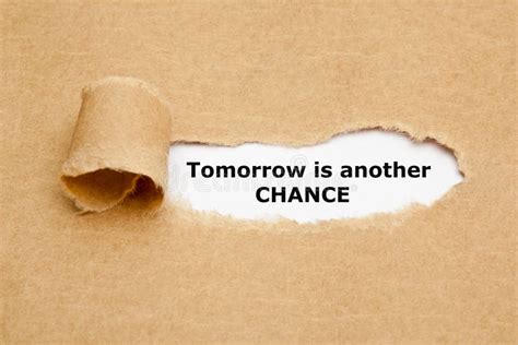 Tomorrow is Another Chance Motivational Quote Stock Image - Image of ...