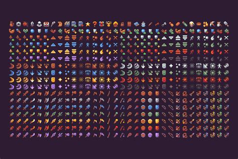 1000+ RPG Icons Pixel Art Pack Download - CraftPix.net