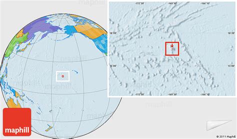 Political Location Map of Johnston Atoll