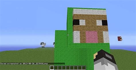 Green sheep statue Minecraft Map