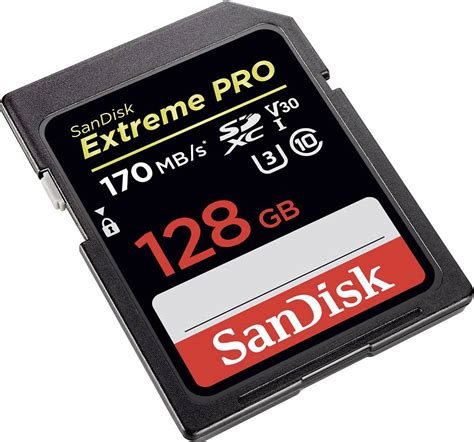 SanDisk Extreme® PRO SDXC card 128 GB Class 10, UHS-I, UHS-Class 3, v30 ...