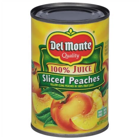 Del Monte® Yellow Cling Sliced Peaches in 100% Juice Canned Fruit, 15 oz - Fred Meyer