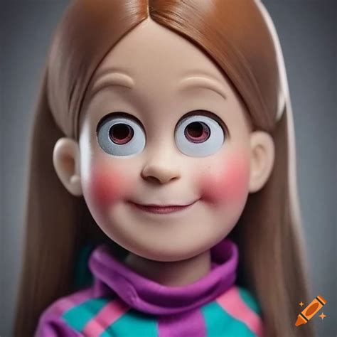 Incredibly detailed portrait of mabel pines from gravity falls on Craiyon