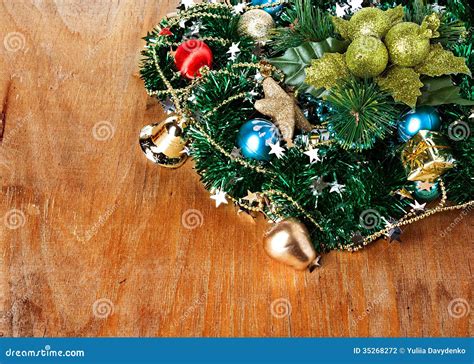 Christmas Border with Decoration Stock Photo - Image of aged, group: 35268272