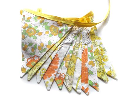 Merry-Go-Round Handmade: OOAK Handmade Vintage Retro Fabric Flag Bunting listed recently!