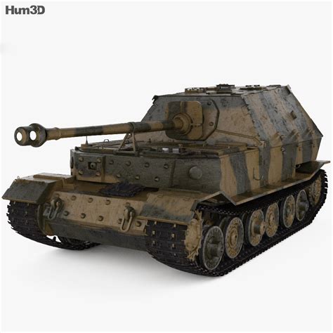 Elefant Tank Destroyer 3D model - Military on Hum3D