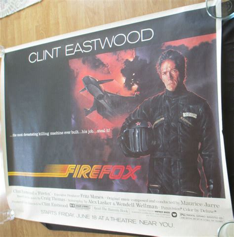 Rare Original Firefox Movie Poster 1982 Clint Eastwood 45 x 60 Rolled ...