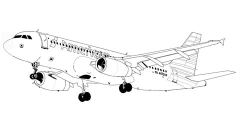 Airbus A320 drawn with Autodesk Sketchbook on my iPad Gen 6 - Reference ...