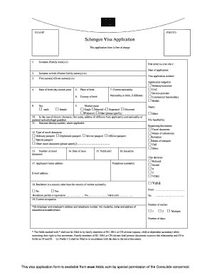 Fillable Online app cation for schengen visa form Fax Email Print - pdfFiller