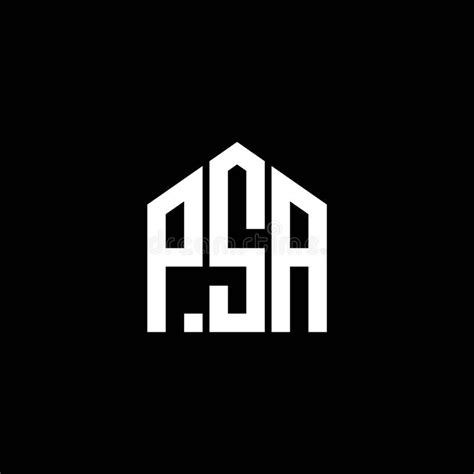 PSA Letter Logo Design on BLACK Background. PSA Creative Initials ...