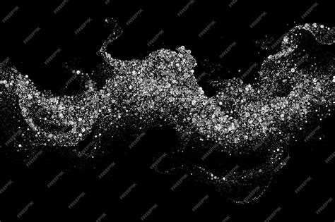 Premium Vector | Silver sequins sparkle silver dust on a black background