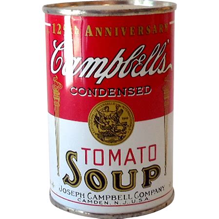 Campbell's Tomato Soup Advertising Tin Bank from californiagirls on Ruby Lane