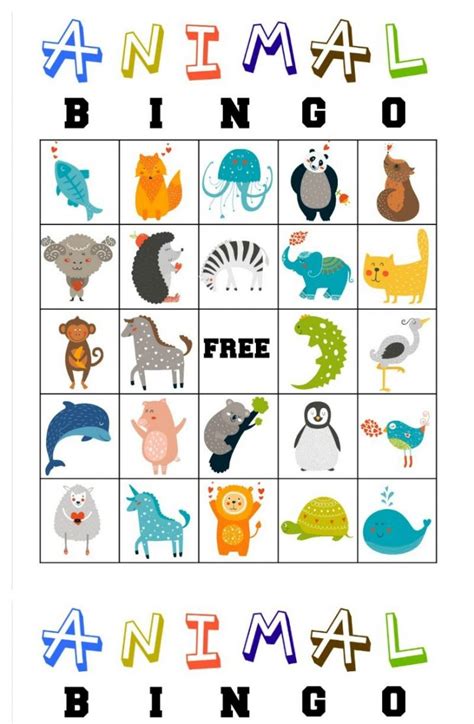 Free Printable Animal Bingo Cards For Toddlers And | Printable Bingo Cards