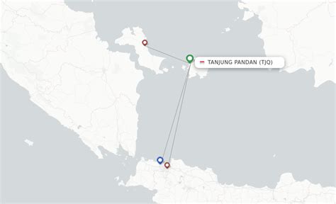 Direct (non-stop) flights from Tanjung Pandan to Jakarta - schedules ...