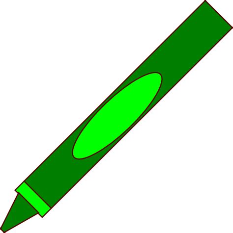 Green Crayon Clip Art