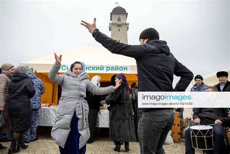 MAGAS, REPUBLIC OF INGUSHETIA, RUSSIA - MARCH 10, 2021: People take part in the Holiday of Ingush