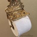 SignatureThings | Victorian Toilet Paper Holder - Brass Tissue Holder