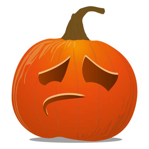 Sad pumpkin emoticon - Transparent PNG & SVG vector file