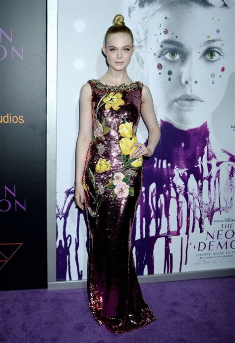 Elle Fanning in Dolce and Gabbana at The Neon Demon LA Premiere