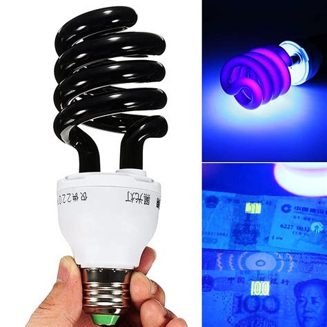 15/20/30/40W 220V E27 Spiral Ultraviolet Fluorescent UV Black Light Lamp Bulb | Shopee Philippines