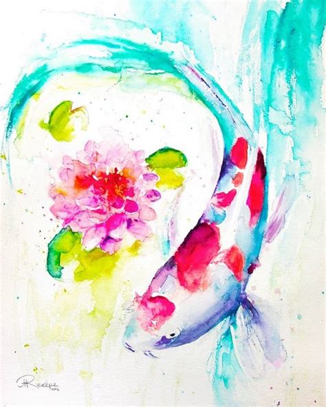 Watercolor Fish Art at PaintingValley.com | Explore collection of ...