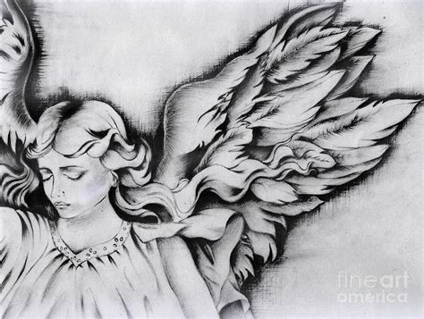 Angel Wings Drawing by Monica Magallon