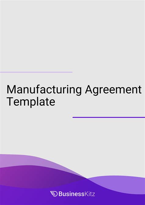 Simple Manufacturing Agreement Template - prntbl.concejomunicipaldechinu.gov.co