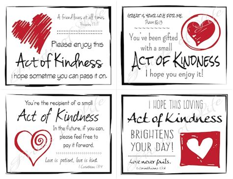 Love Random Act of Kindness cards. Instant download. Pdf | Etsy