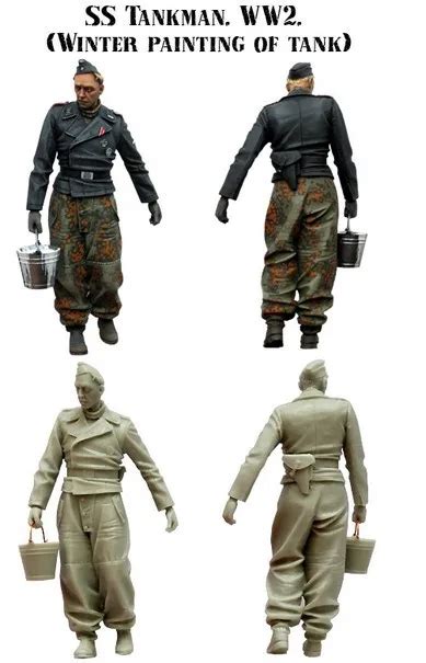 Scale Models 1/35 WW2 German tank crews Historical WWii Figure resin Free Shipping-in Model ...