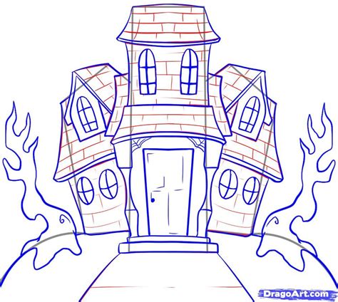 How To Draw An Easy Haunted House – Warehouse of Ideas