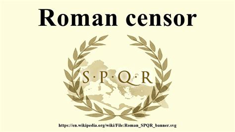 Roman censor - YouTube