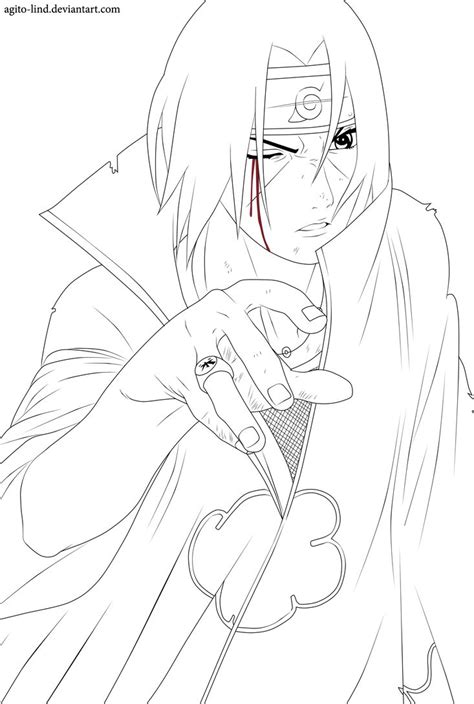 Uchiha Itachi lineart by aagito on DeviantArt | Itachi uchiha art, Naruto sketch drawing, Anime ...