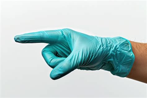 Premium Photo | Doctors hand in a medical glove with pointing finger