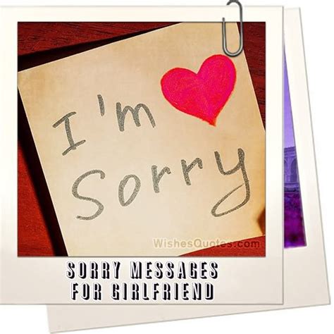 Touching Sorry Messages For Your Girlfriend