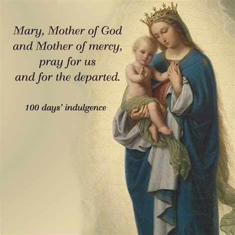 Mary, Mother of God and Mother of mercy, pray for us and for the departed. #DaughtersofMaryPress ...