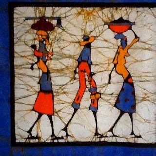 BATIK AFRICAN, 51"x19" Mozambique, handmade batik technique, unique ...