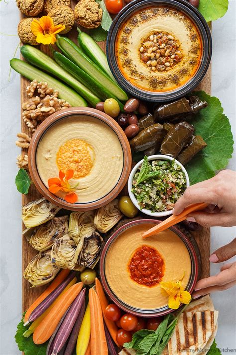 Mediterranean Hummus Mezze Platter - Yummy Mummy Kitchen