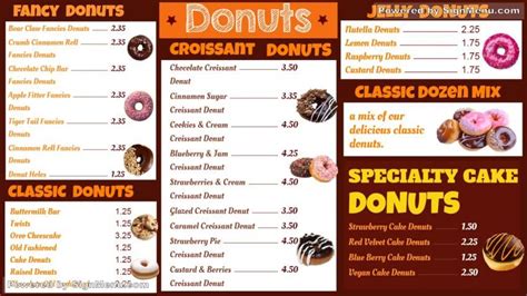 Donut Chocolate Menu | Digital menu, Digital signage, Digital menu boards