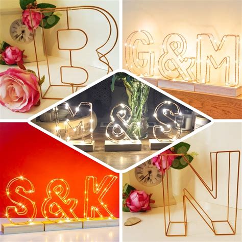 Gold Freestanding 3D Decorative Wire "E" Letter, Wedding Centerpiece 8" Tall