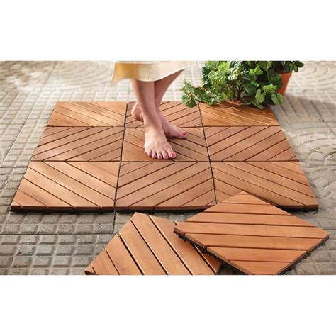 4 - Pk. Eucalyptus Patio Tiles - 198056, Decorative Accessories at Sportsman's Guide