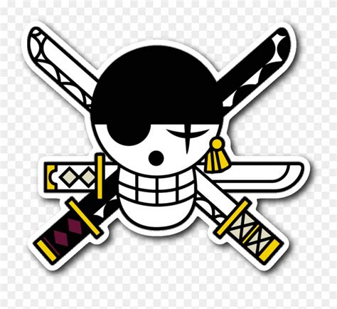 Download Zoro's Jolly Roger Sticker - Roronoa Zoro Logo Png Clipart ...