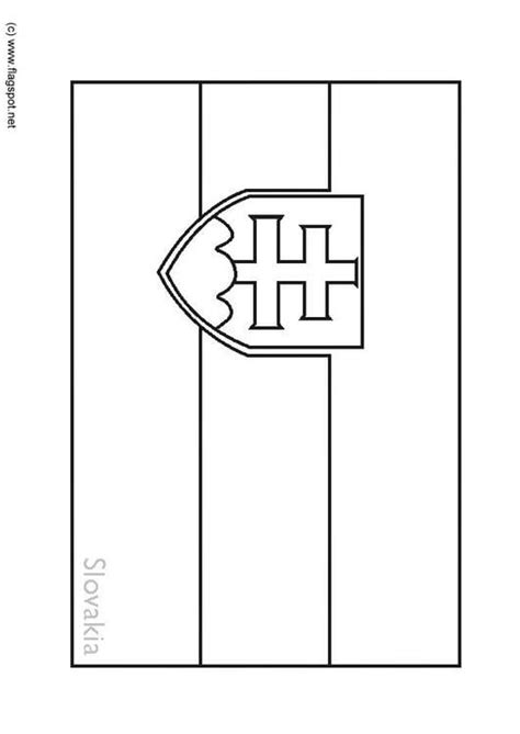 Coloring Page flag Slovakia - Free printables - Img 6162