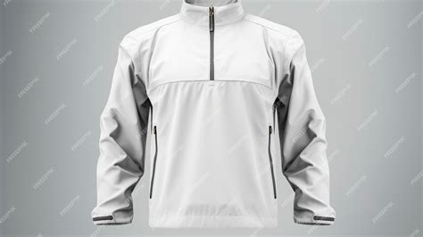 Premium AI Image | Mens Quarter Zip Windbreaker Jacket Mockup