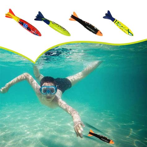 Pool Toys Set Dive Diving Underwater Throwing Water Fish Torpedo Fun For Children Kids M09-in ...