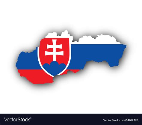 Map and flag of slovakia Royalty Free Vector Image