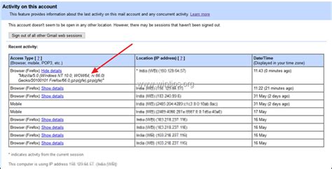 How to View GMAIL Login History and your Google Account Activity on the WEB. - WinTips.org