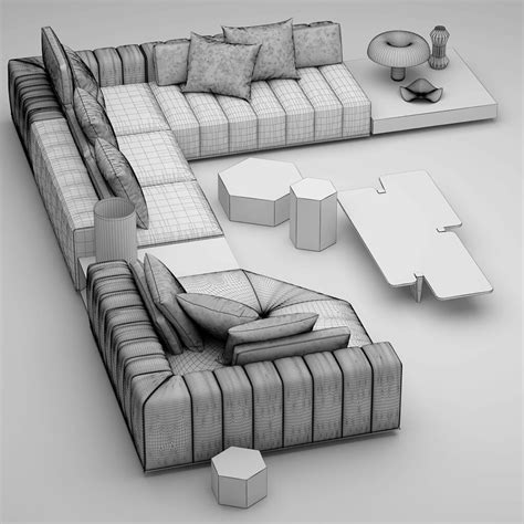 Living Room Sofa Set Sketchup Model Sofa Set Sketchup 3d Model | Images ...