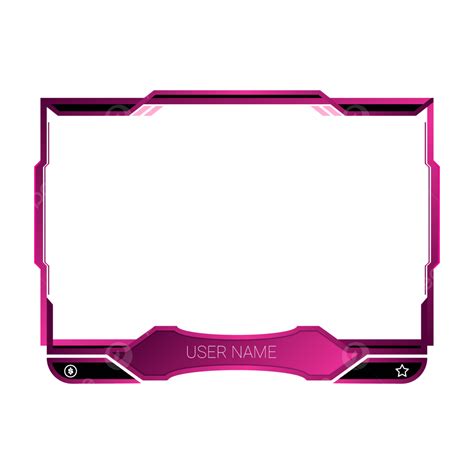 Facecam Border Clipart Transparent PNG Hd, Twitch Stream Overlay Gradient Black Pink Facecam ...