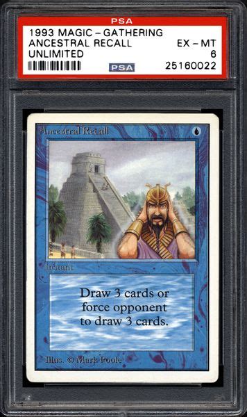 1993 Magic: The Gathering - Unlimited Ancestral Recall | PSA CardFacts®