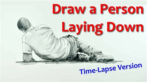 Draw a Person Laying Down - time lapse drawing - YouTube